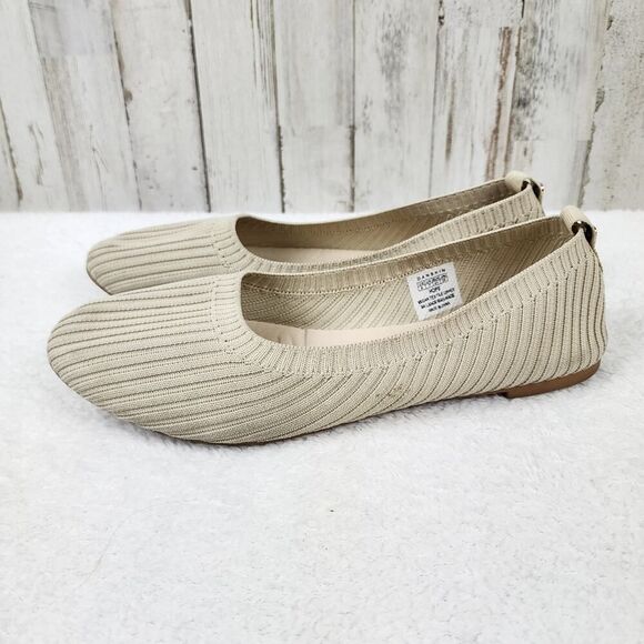 Danskin Hope Knit Ballerina Nude Flats Size 9 - Picture 2 of 8